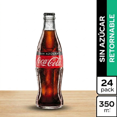 Coca cola zero 350 ml x 24u VIDRIO