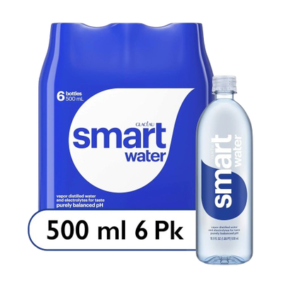 Smart Water 500 ml S/gas pack x  6u 