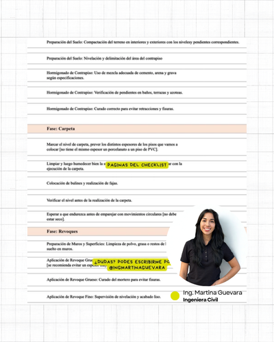 Checklist - Dirección de Obra