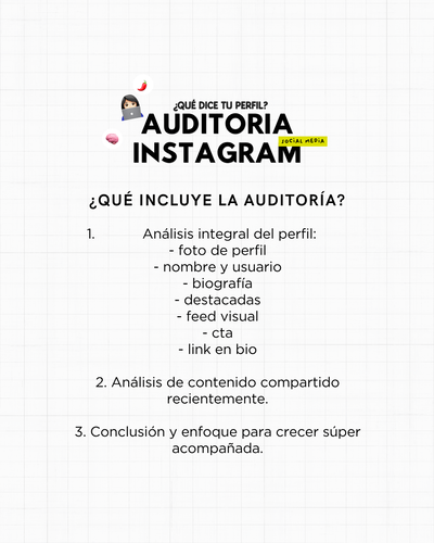 Análisis de perfil de Instagram
