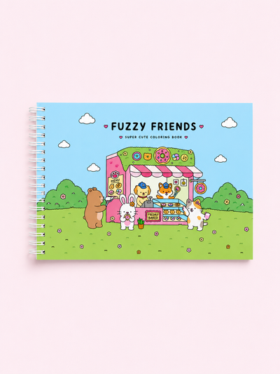 FUZZY FRIENDS | Libro para colorear