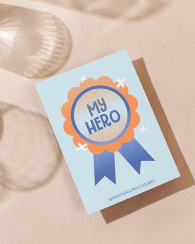 POSTAL PAPÁ HEROE