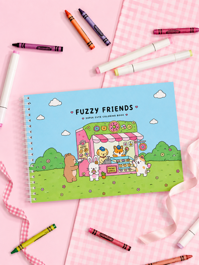 FUZZY FRIENDS | Libro para colorear