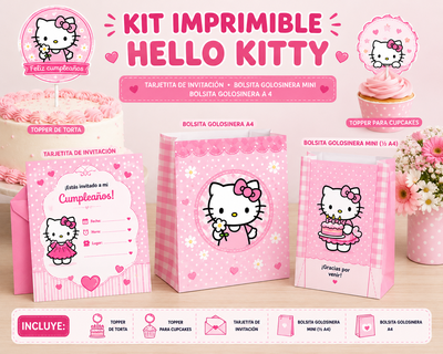 Kit Imprimible Hello Kitty Cumpleaños |