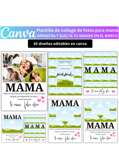 Pack Día de la Madre Editable en Canva | 65 Plantillas Personalizables