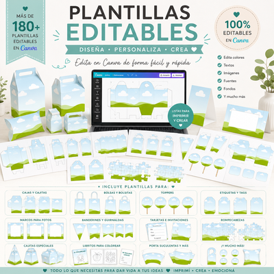 Pack de +180 Moldes y Plantillas Editables en Canva para Papelería Creativa