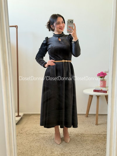Vestido Pranny (Negro) - Talles S/M (Busto hasta 102)