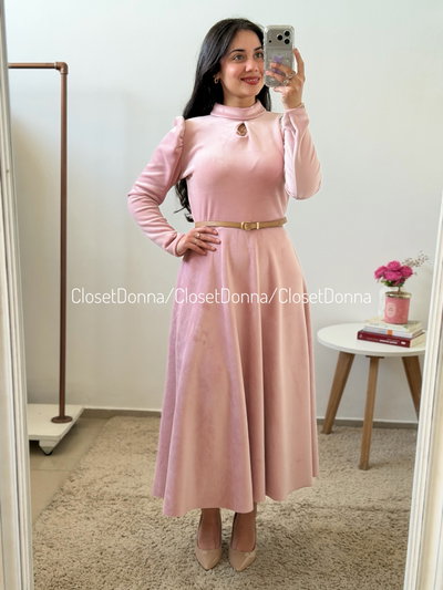 Vestido Pranny (Rosa) - Talles M a 2XL (Busto hasta 135)
