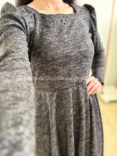 Vestido Mandy (Gris oscuro) - Talles S a XXL (Busto hasta 125)