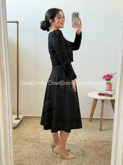 Conjunto Chanel (Negro) - Talles  S a XL (Busto hasta 115)