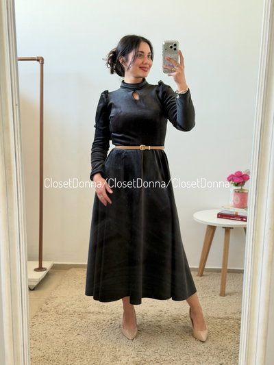 Vestido Pranny (Negro) - Talles S/M (Busto hasta 102)