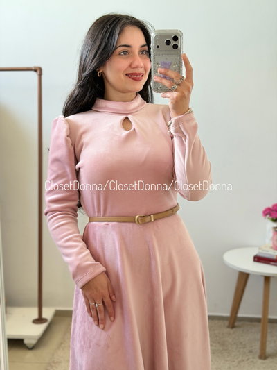 Vestido Pranny (Rosa) - Talles M a 2XL (Busto hasta 135)