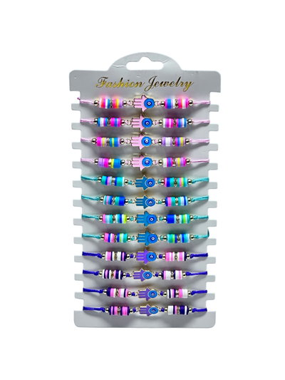 PULSERA x12 IMPORT. MANO PASTEL (024)