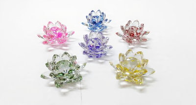 FLOR DE LOTO IMPORT. VIDRIO CHICO