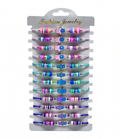 PULSERA x12 IMPORT. MANO PASTEL (024)