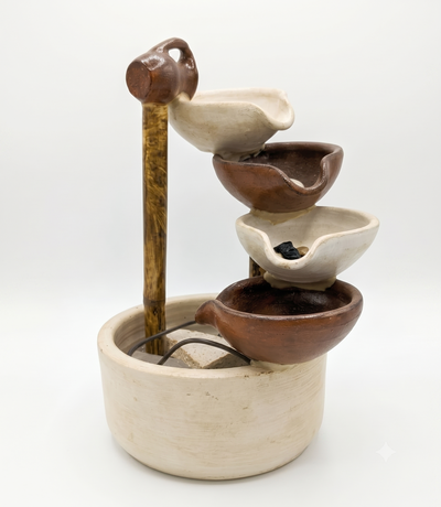 FUENTE AGUA CERAMICA MINI CASCADAS