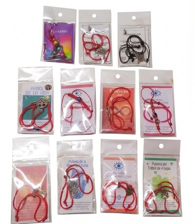 PULSERA 7 CHAKRAS - DIJE -TRENZADAS