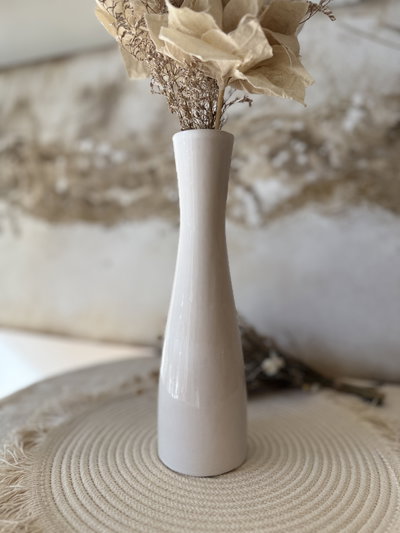 Florero alto blanco 