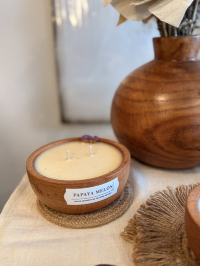 Velas de madera grandes