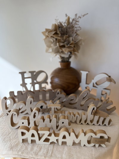 Palabras corpóreas para decorar 