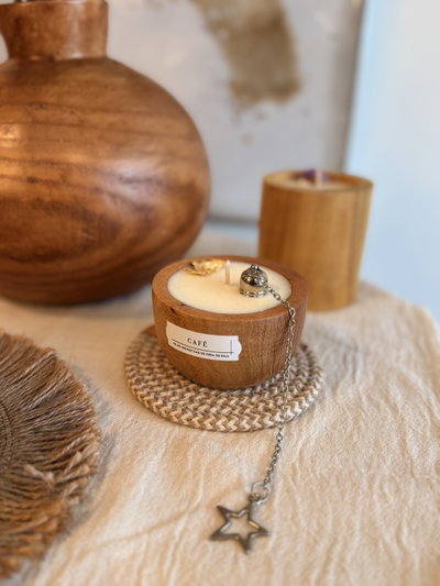 Vela de madera chica 