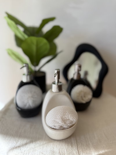 Dispenser de cerámica con esponja 