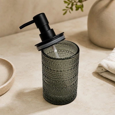 Dispenser de vidrio labrado 