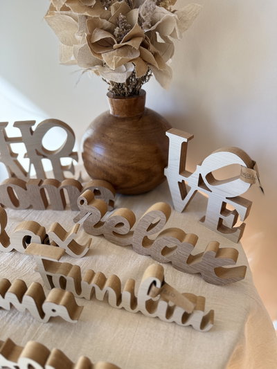 Palabras corpóreas para decorar 