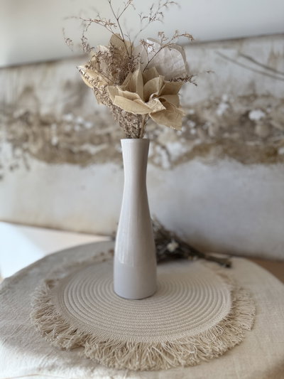 Florero alto blanco 