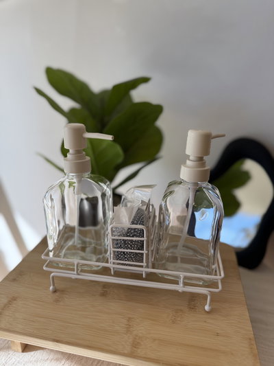Set blanco con esponja 