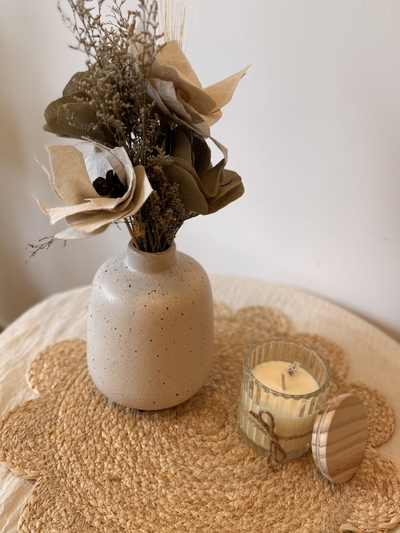 Florero ‘salpicado’ de cerámica 