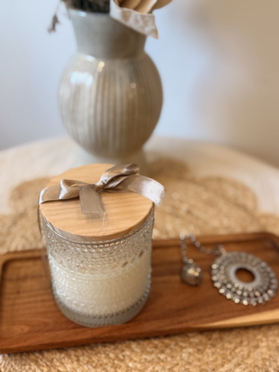 Vela xl con tapa de madera 