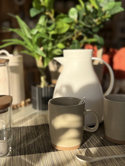 Taza rústica verde 