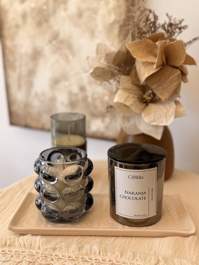 Vela ‘Burbuja’ color gris fumé