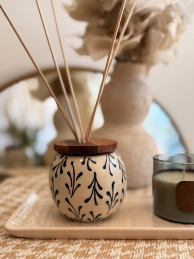Difusor de ceramica ‘Hojas negras’ 