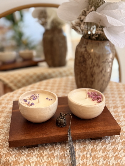 Velas mini de cerámica artesanal 
