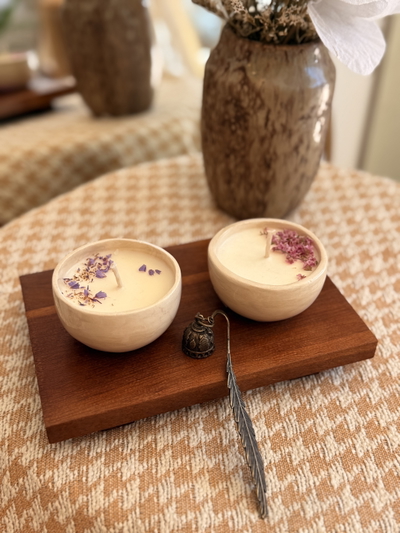 Velas mini de cerámica artesanal 
