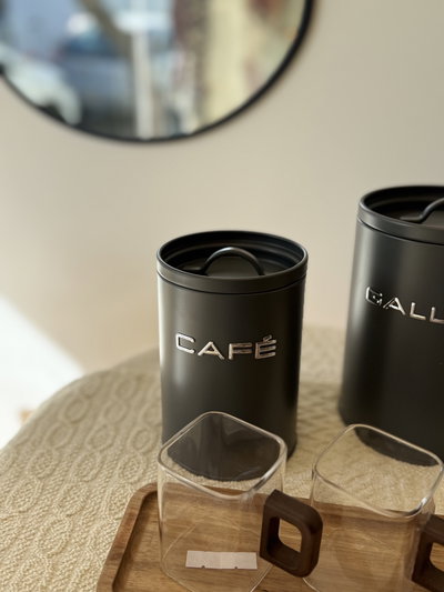 Lata de café gris 