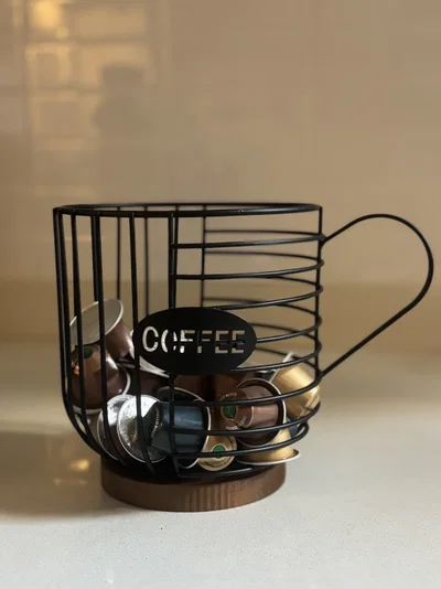 Porta cápsulas de café negro 