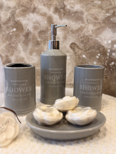 Set de baño ‘Shower’ gris 