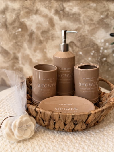 Set de baño ‘Shower’ visón 