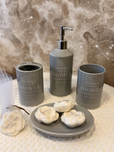 Set de baño ‘Shower’ gris 
