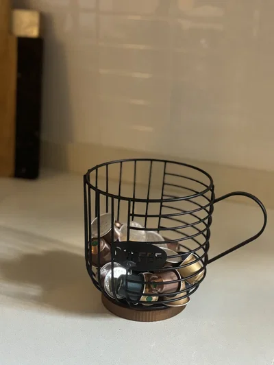 Porta cápsulas de café negro 