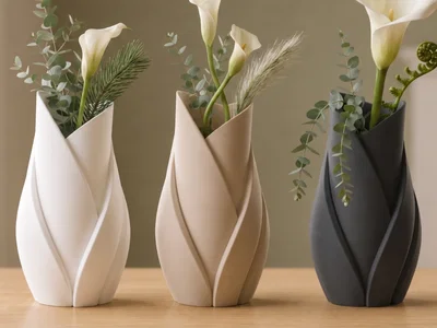 🏺 Jarrón Florero Decorativo Espiral Moderno – 23 cm 🌿