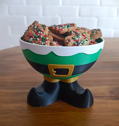 🎅 Bowl Navideño Piernas de Santa