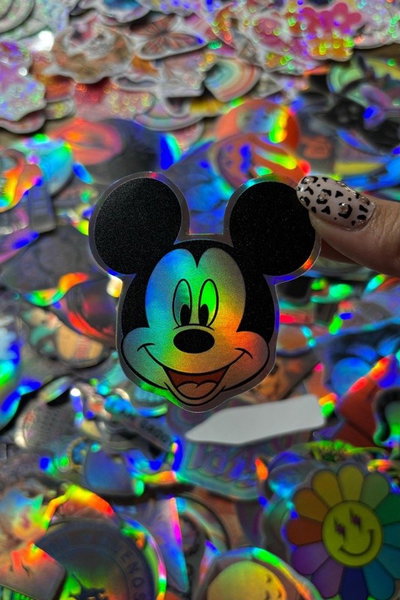 PACK STICKERS VINILO  PACK HOLOGRAFICO 500UN 6 CM