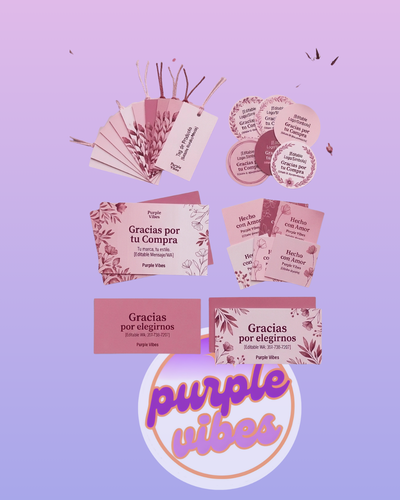 Kit Emprendedor Premium: Etiquetas y Tags 100% Editables 🚀 ROSA
