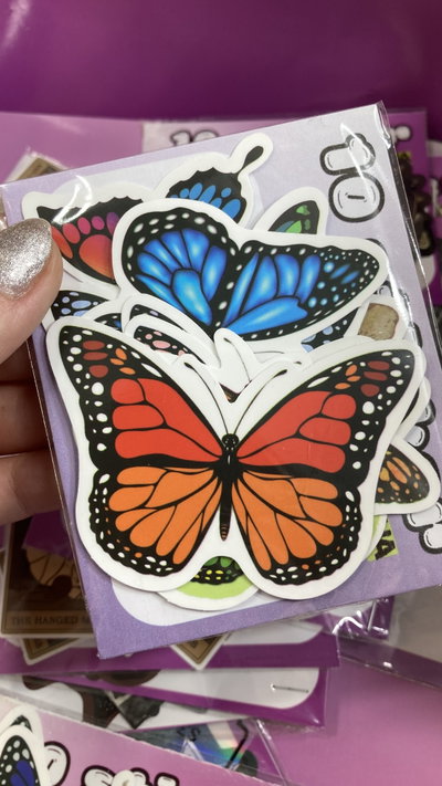 Combo de 10 stickers a prueba de agua mariposas 