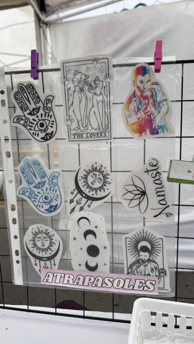 atrapasoles en stickers varios modelos 