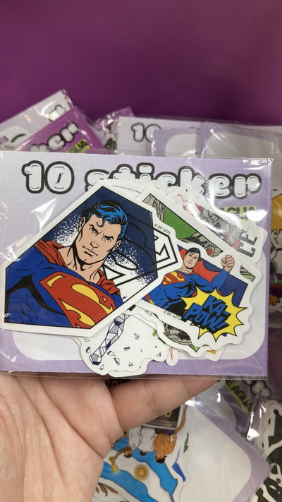 Combo de 10 stickers a prueba de agua dc  